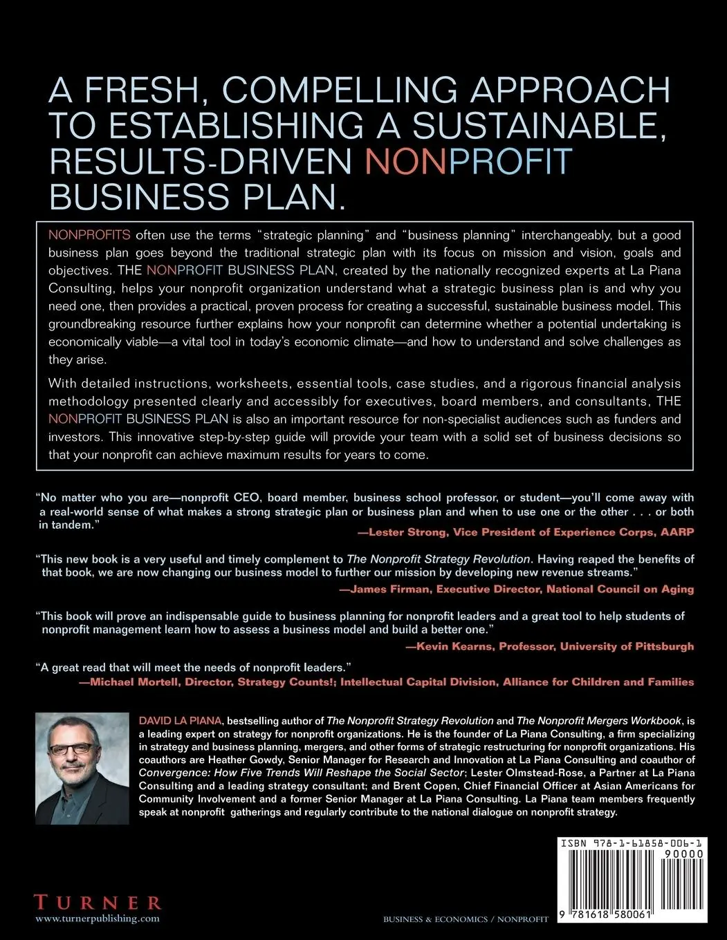 Rückseite: 9781618580061 | The Nonprofit Business Plan | David La Piana (u. a.) | Taschenbuch