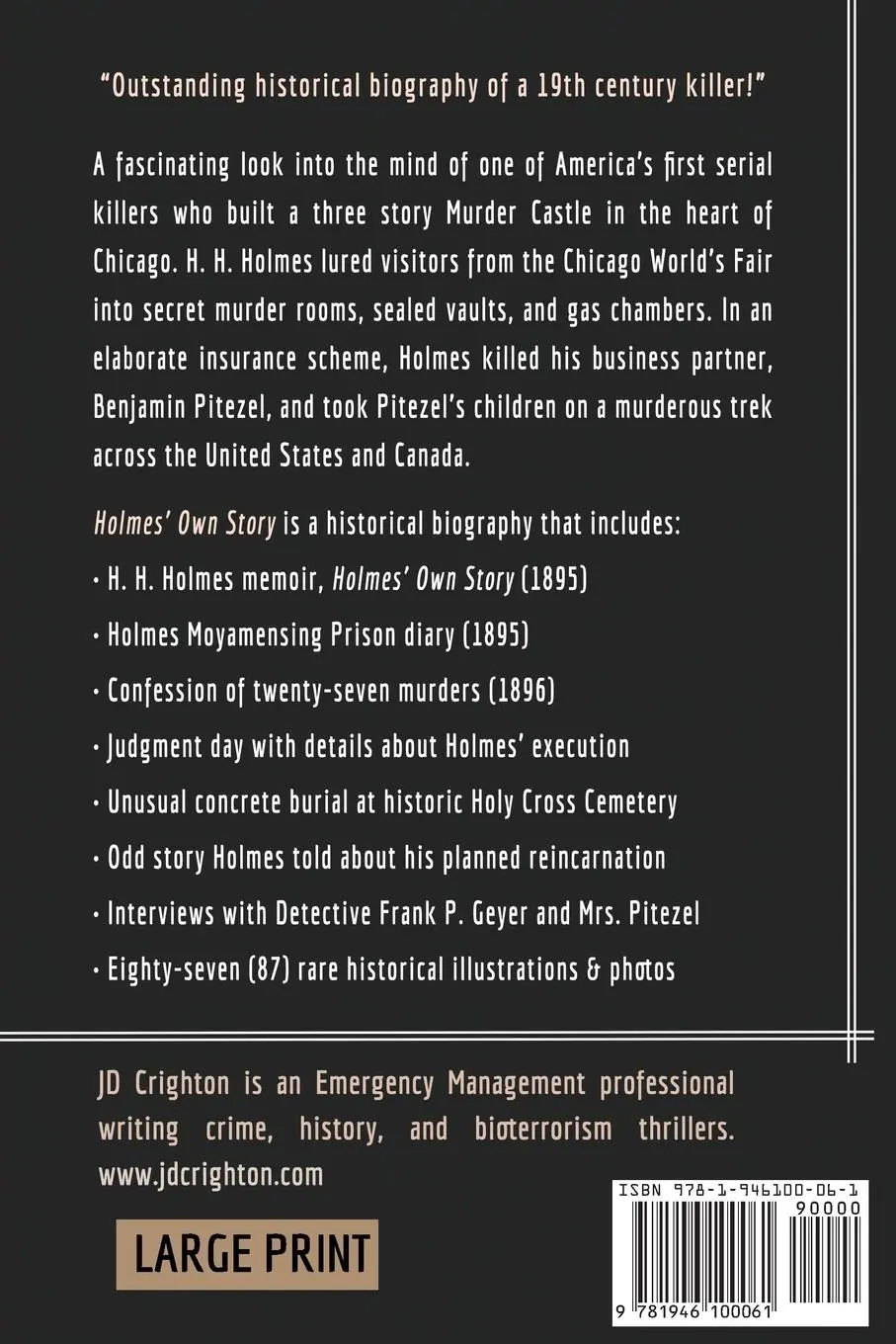 Rückseite: 9781946100061 | Holmes' Own Story | Jd Crighton (u. a.) | Taschenbuch | Englisch