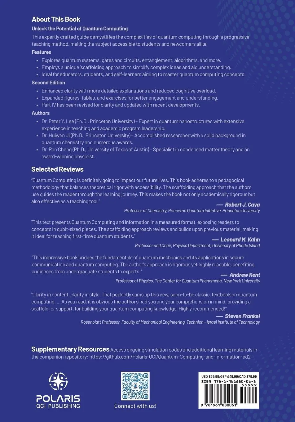 Rückseite: 9781961880061 | Quantum Computing and Information | A Scaffolding Approach (2e) | Buch