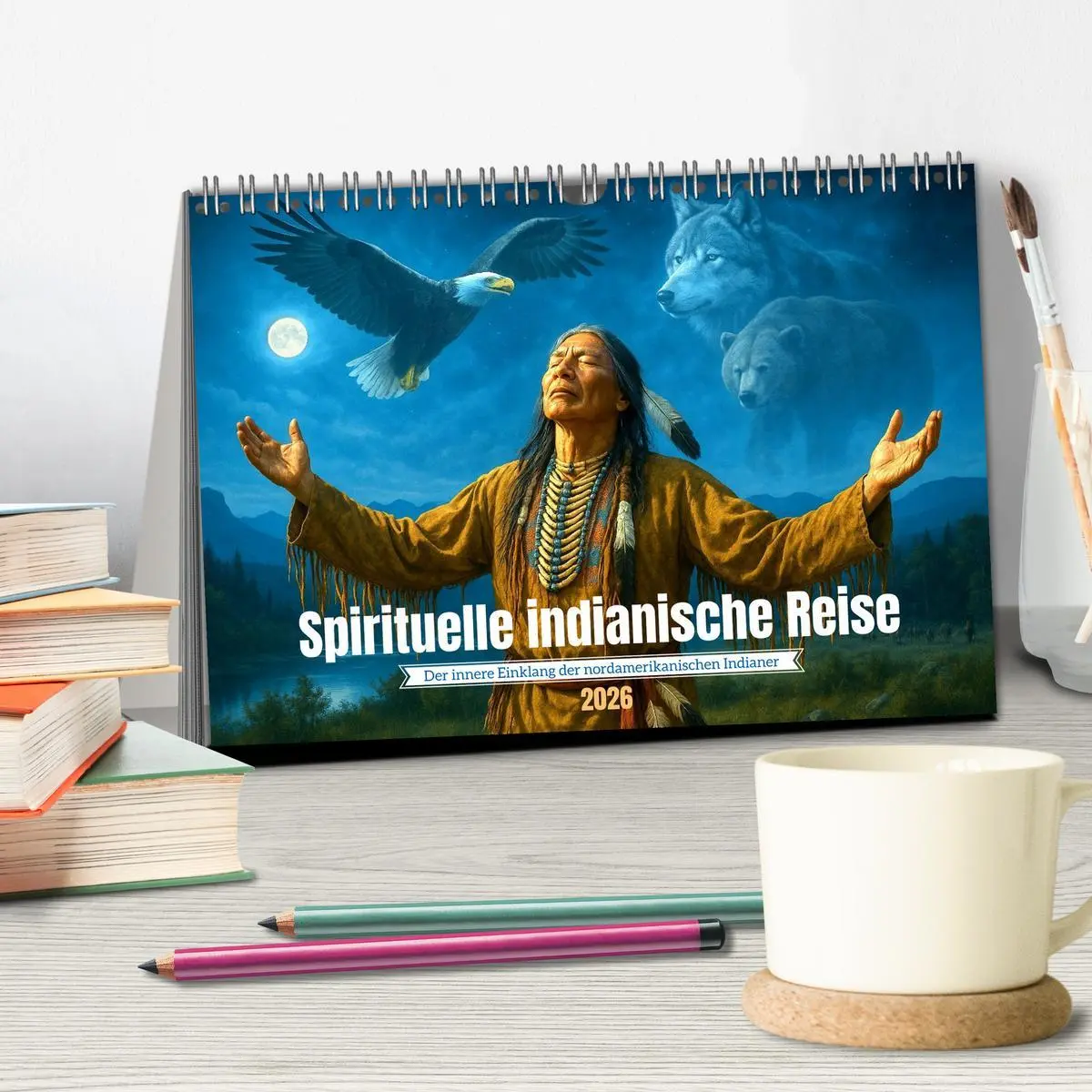 Bild: 9783516620061 | Spirituelle indianische Reise (Tischkalender 2026 DIN A5 quer),...