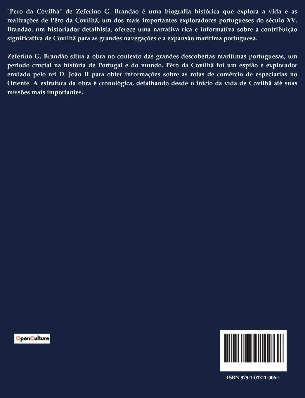 Rückseite: 9791043110061 | Pero da Covilhã | Zeferino G. Brandão | Taschenbuch | Portugiesisch