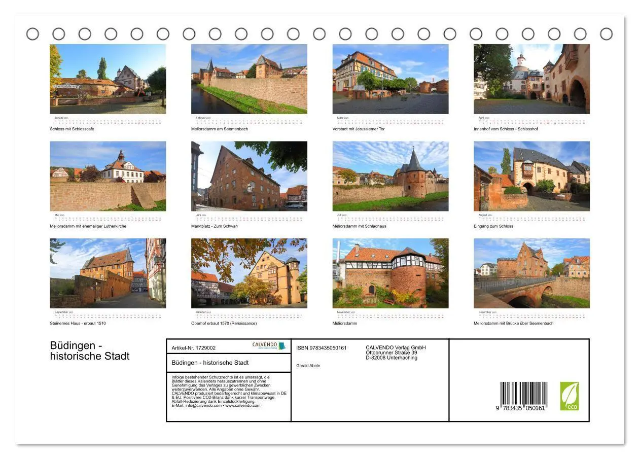 Bild: 9783435050161 | Büdingen - historische Stadt (Tischkalender 2025 DIN A5 quer),...