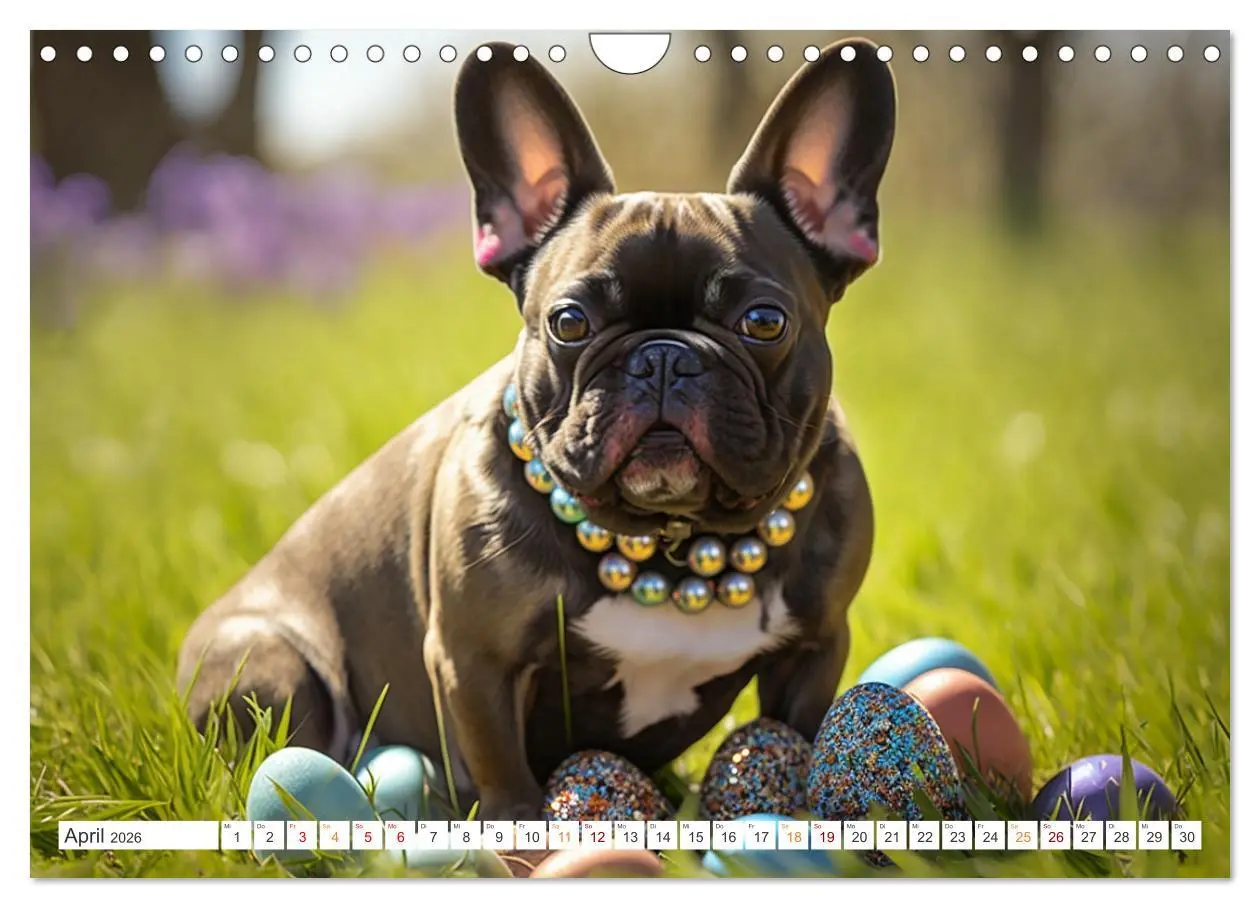 Bild: 9783457380161 | Französische Bulldoggen (Wandkalender 2026 DIN A4 quer), CALVENDO...