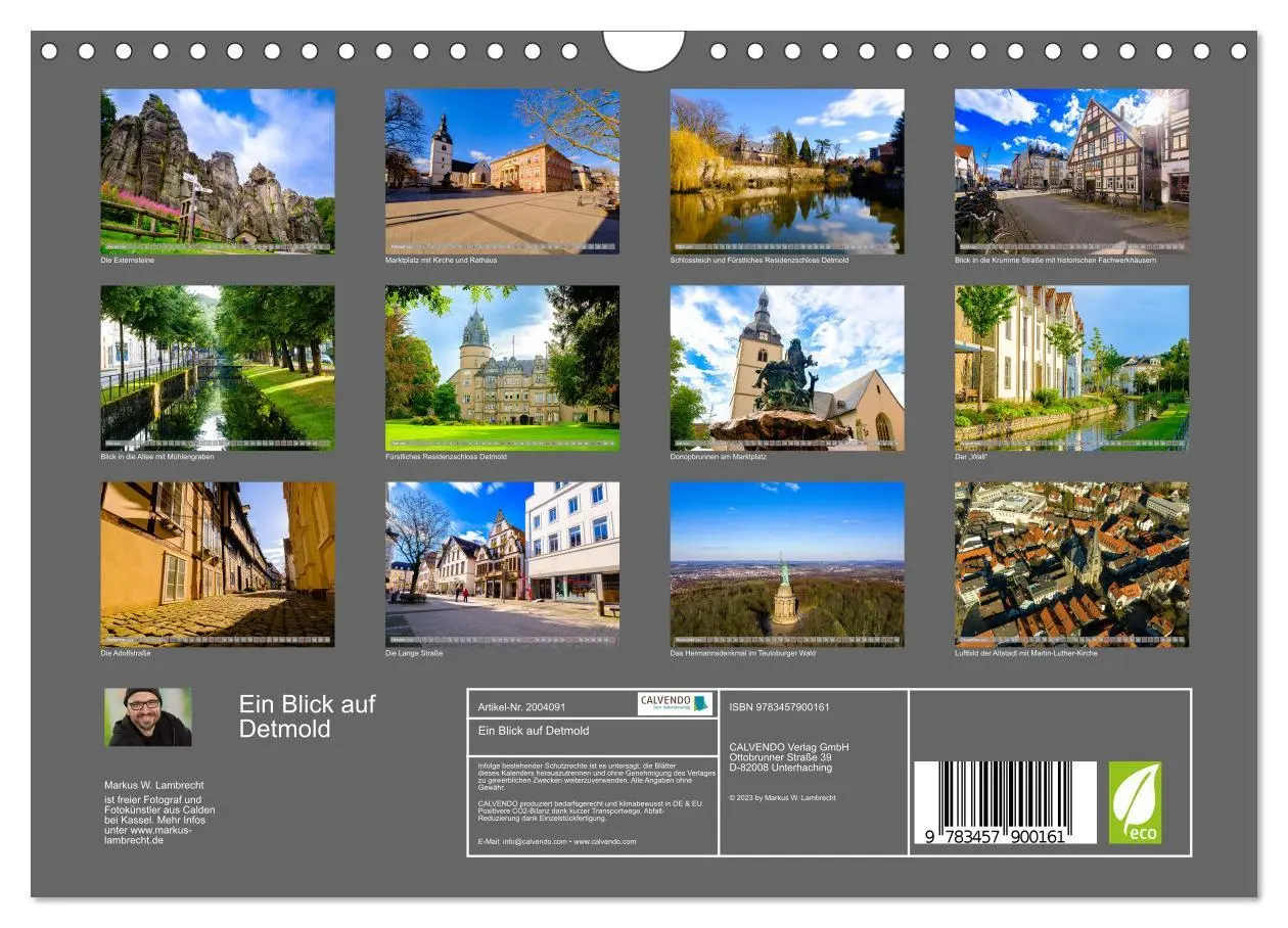 Bild: 9783457900161 | Ein Blick auf Detmold (Wandkalender 2026 DIN A4 quer), CALVENDO...