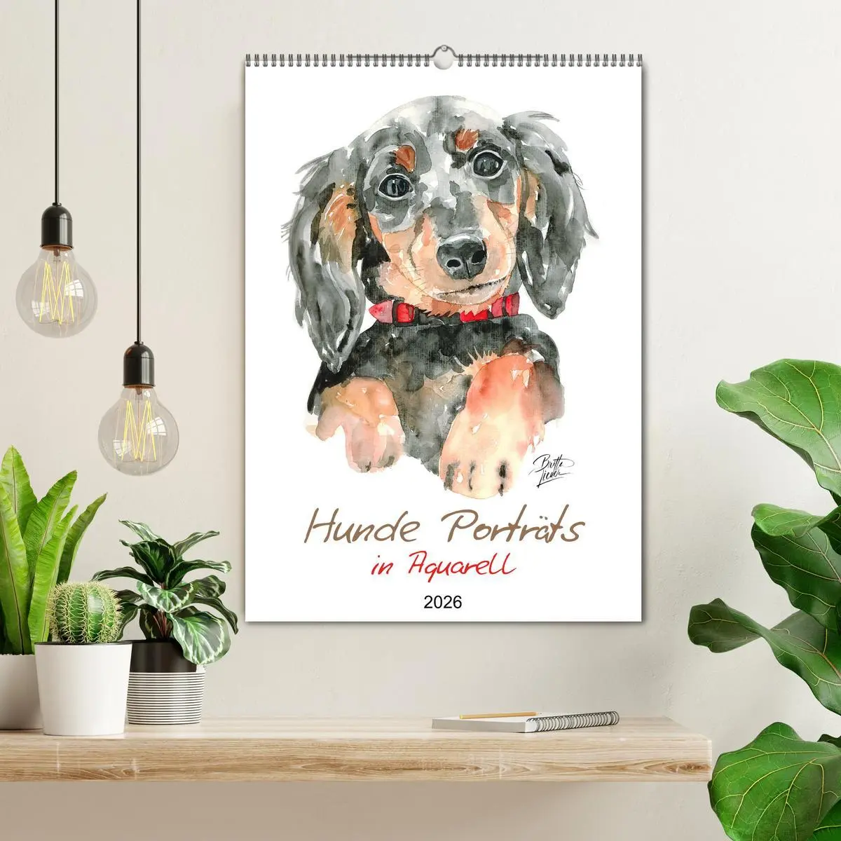 Bild: 9783516300161 | Hunde Porträts in Aquarell (Wandkalender 2026 DIN A2 hoch),...