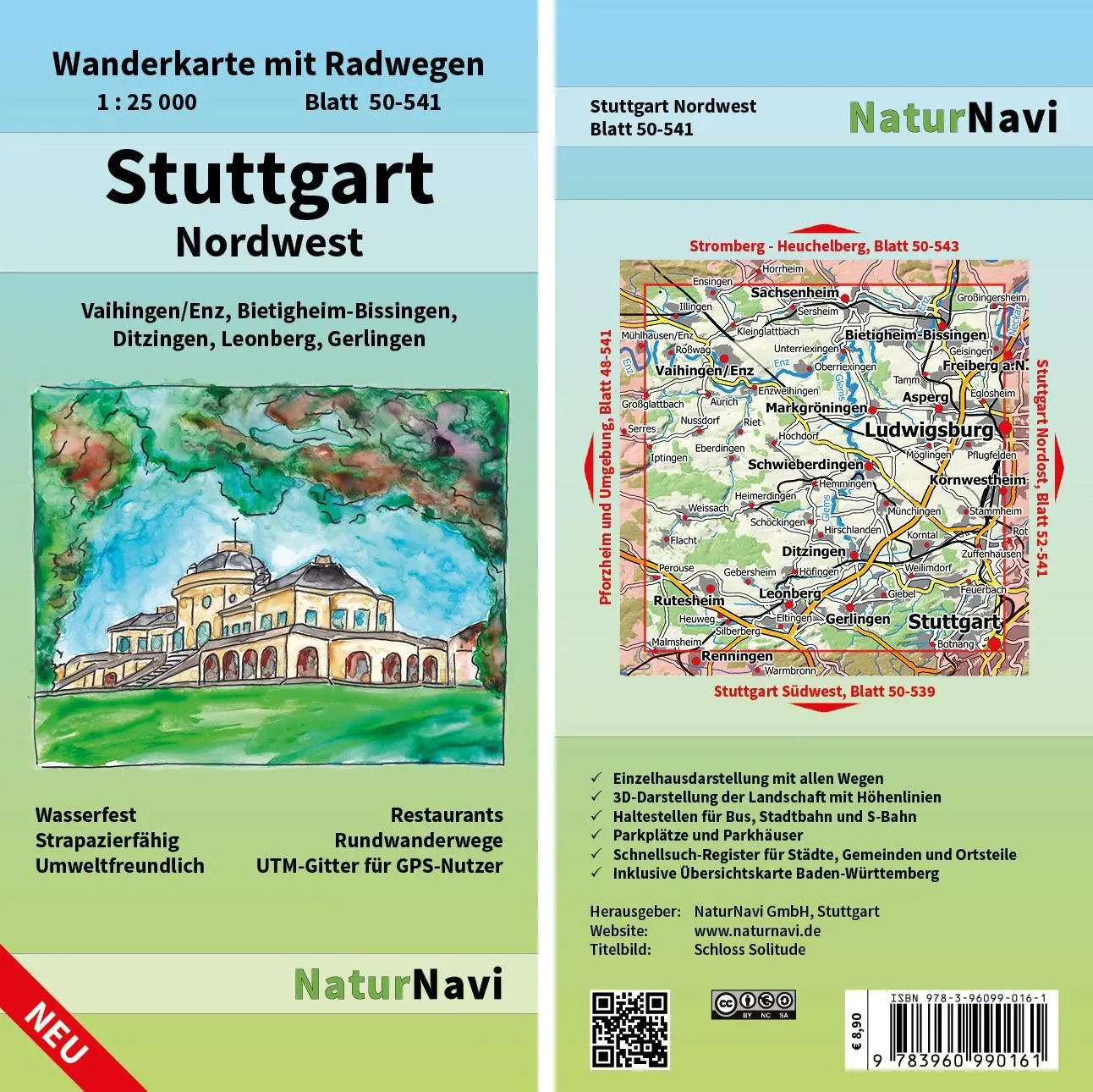 Cover: 9783960990161 | Stuttgart Nordwest 1 : 25 000 | (Land-)Karte | 1 S. | Deutsch | 2016