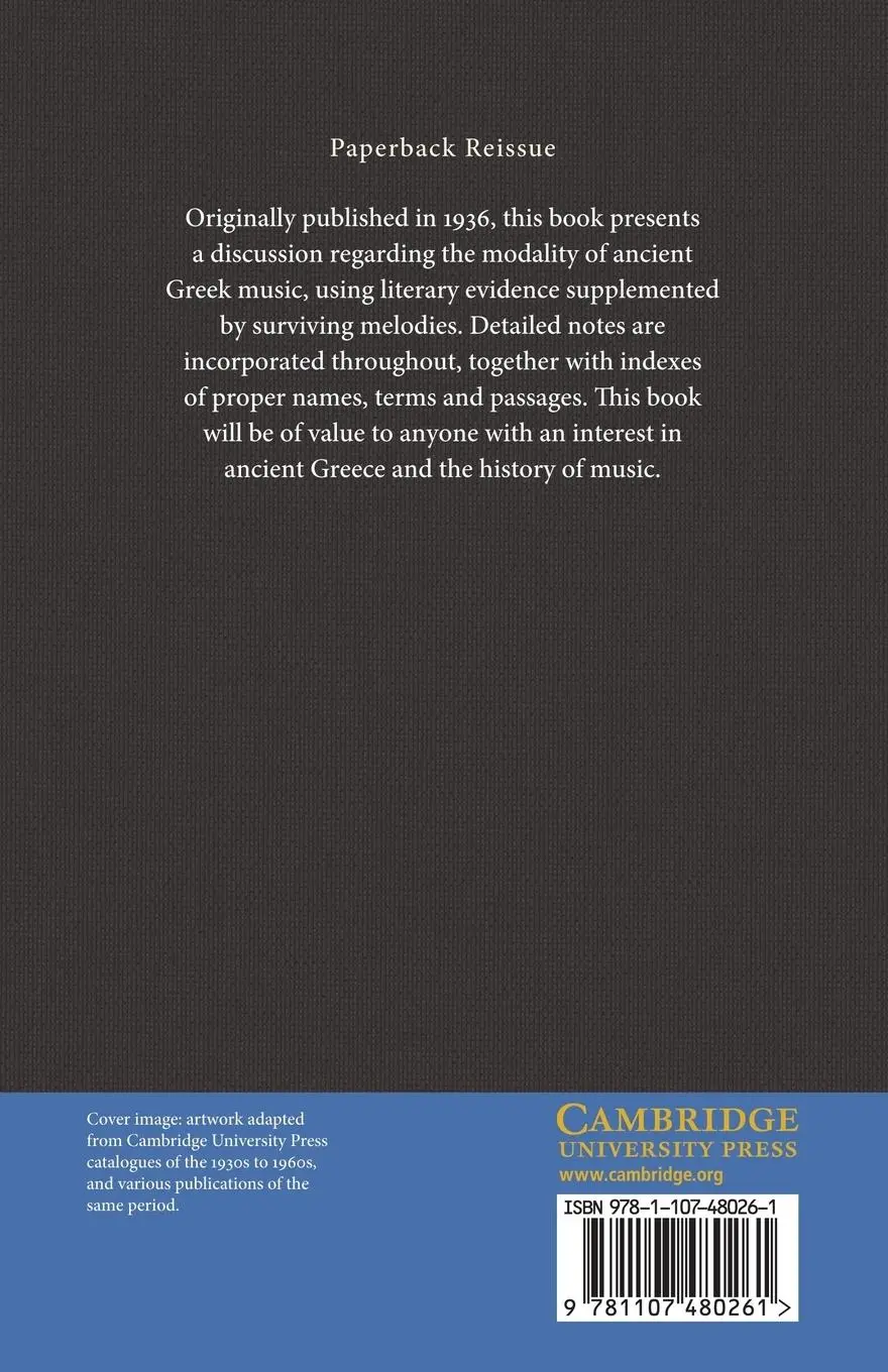 Rückseite: 9781107480261 | Mode in Ancient Greek Music | R. P. Winnington-Ingram | Taschenbuch