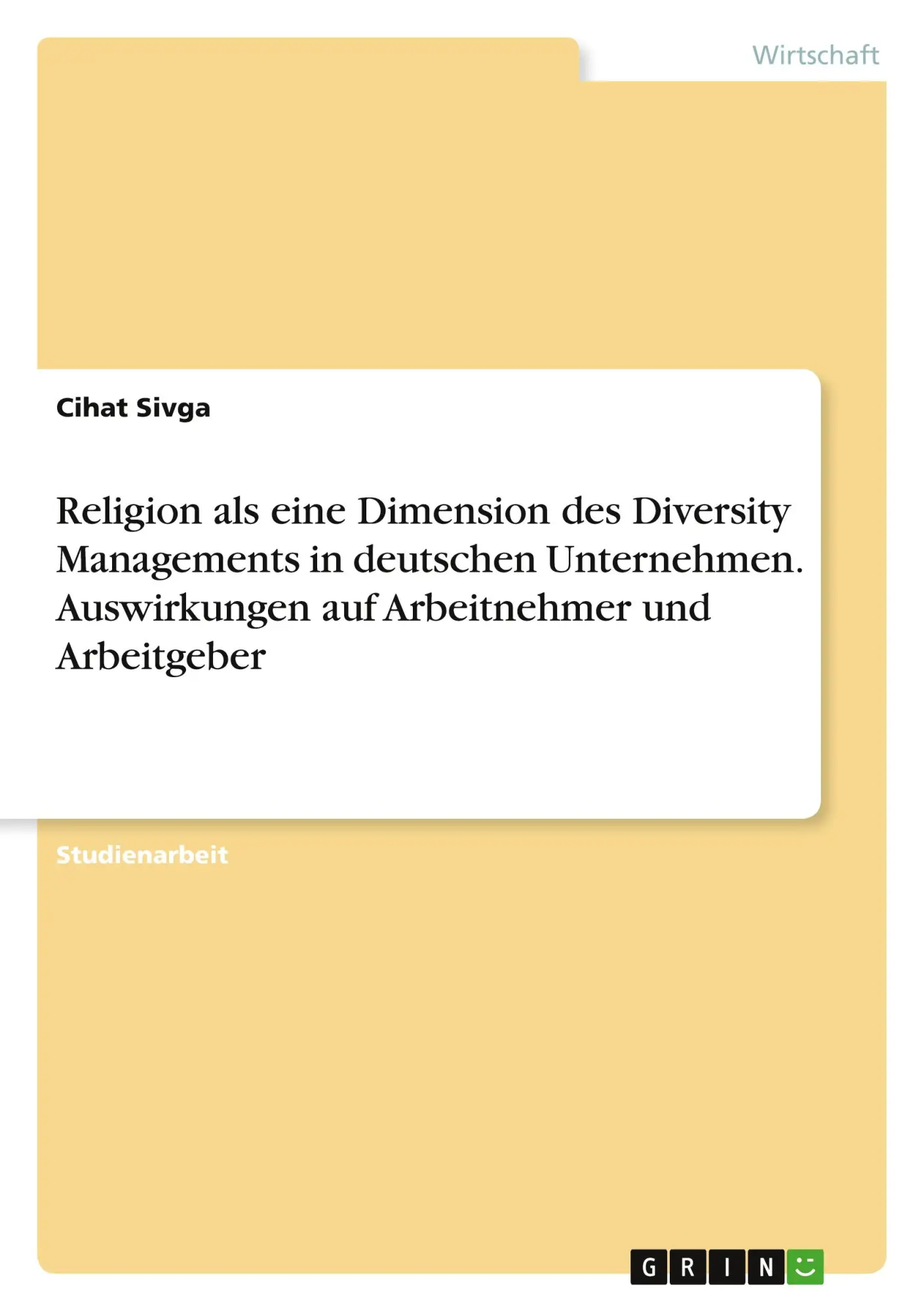 Cover: 9783346630261 | Religion als eine Dimension des Diversity Managements in deutschen...