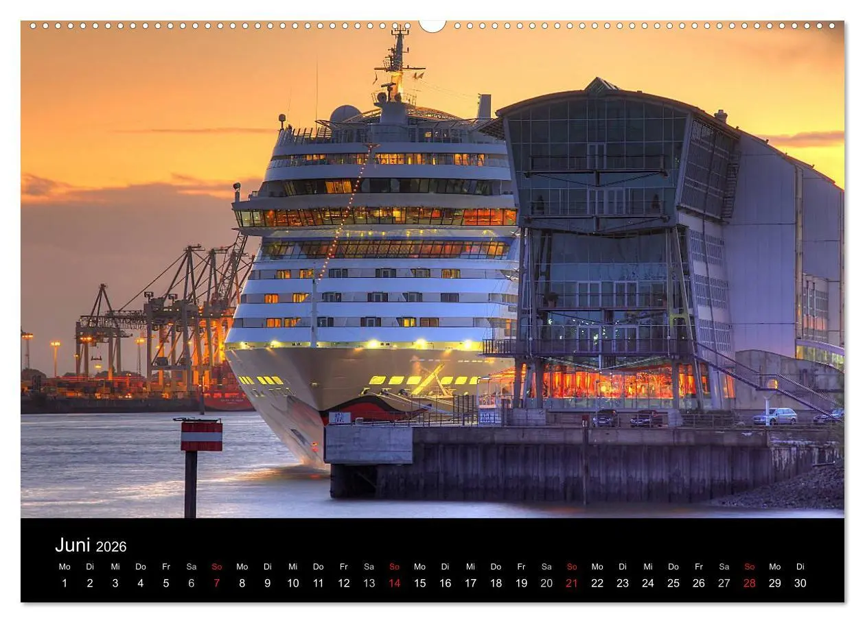 Bild: 9783516150261 | Hamburg (hochwertiger Premium Wandkalender 2026 DIN A2 quer),...