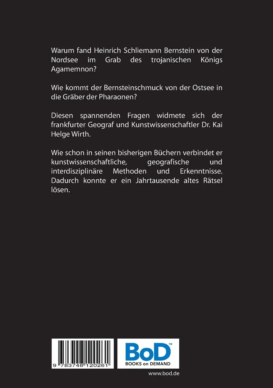 Rückseite: 9783748120261 | Ägypter an der Nordsee | oder das Eridanosrätsel | Kai Helge Wirth