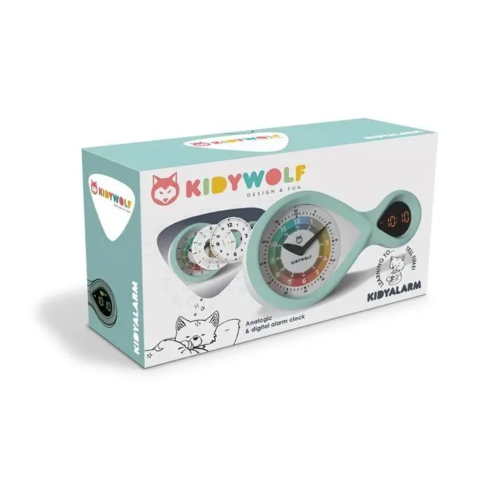Bild: 5407009180361 | KIDYWOLF - Analoger &amp; digitaler Wecker türkis | 418036 | 2024