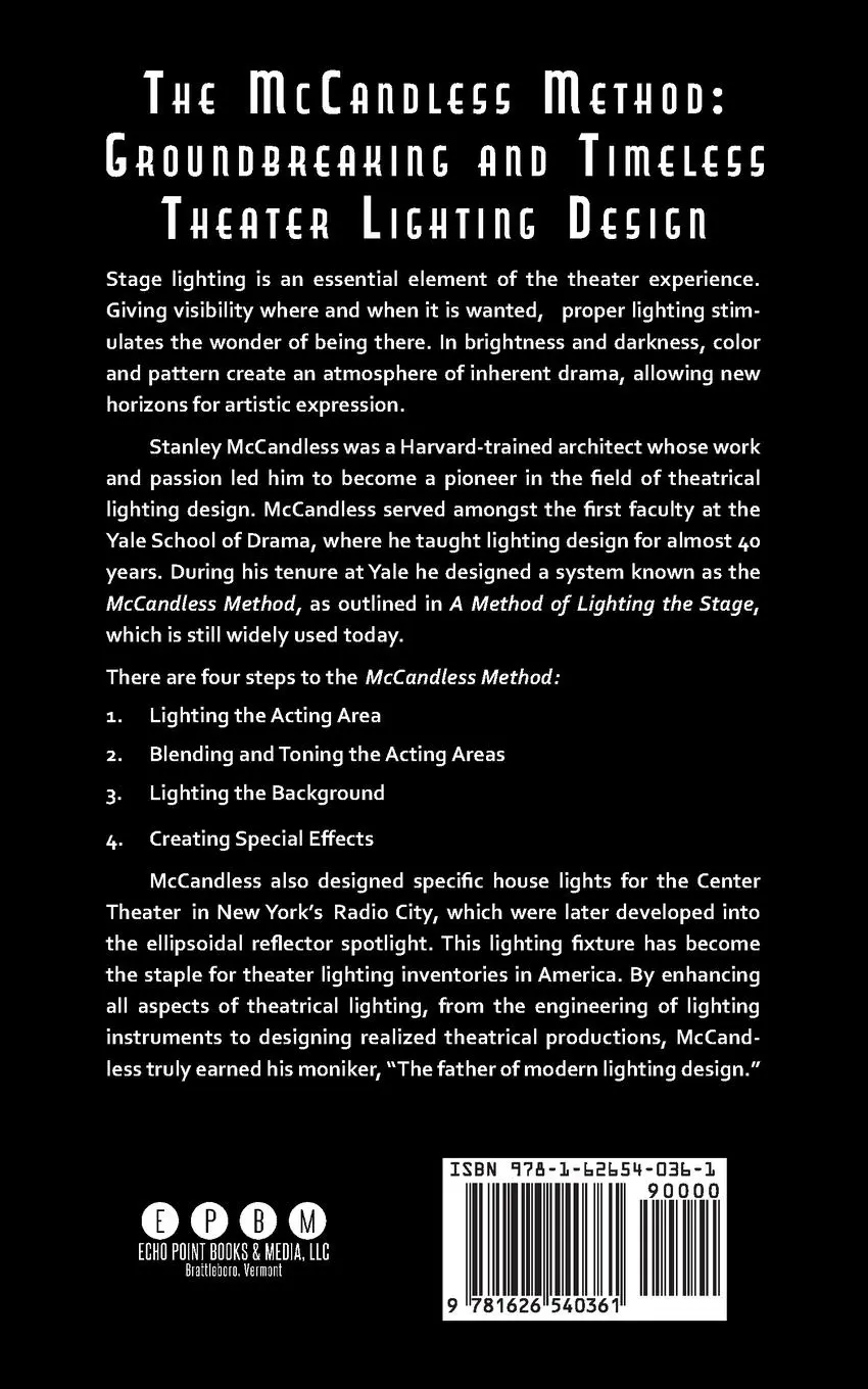 Rückseite: 9781626540361 | A Method of Lighting the Stage 4th Edition | Stanley McCandless | Buch