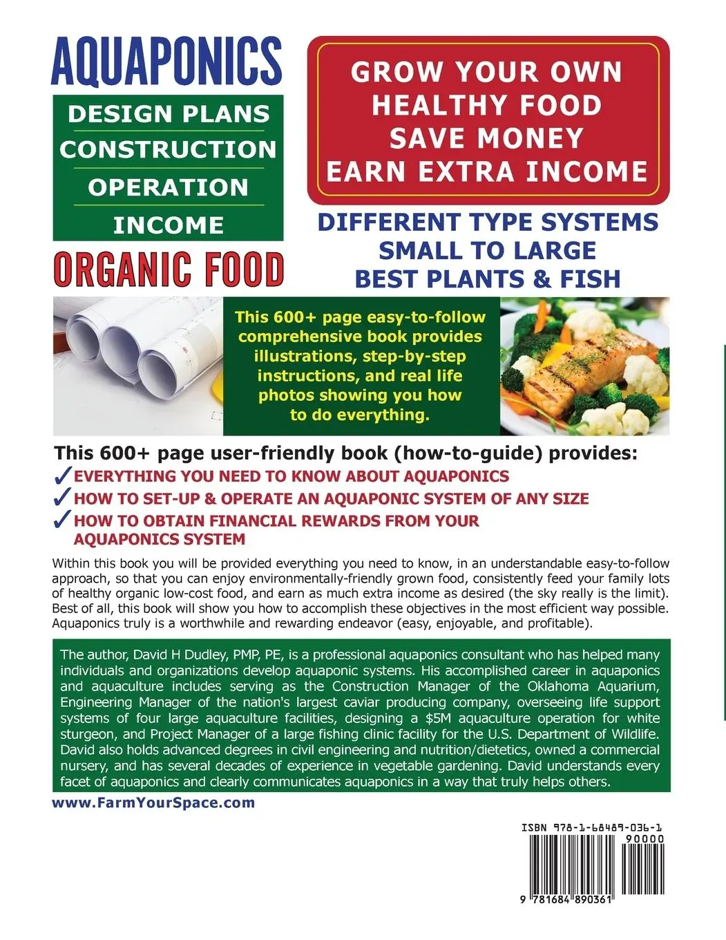 Rückseite: 9781684890361 | Aquaponics Design Plans, Construction, Operation, and Income | Dudley