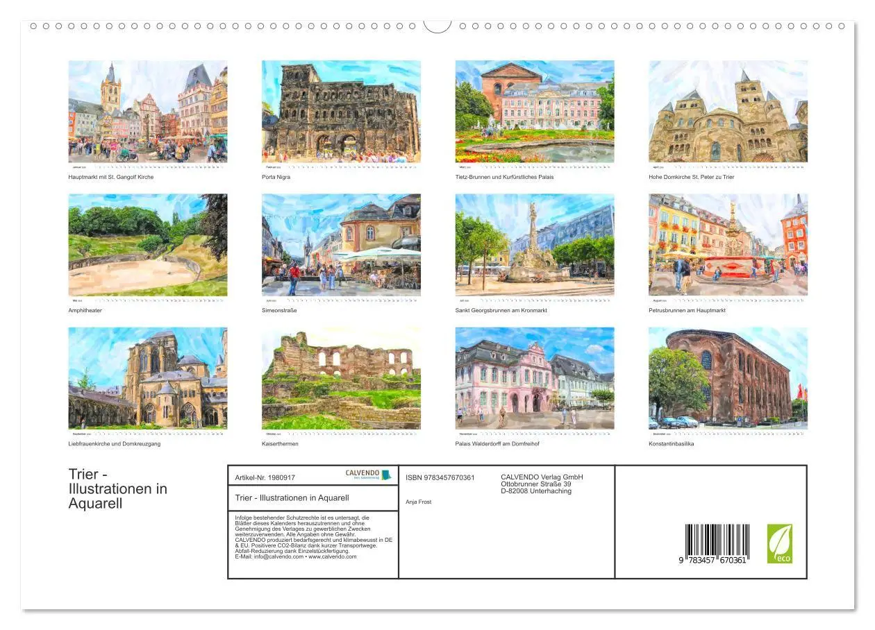 Bild: 9783457670361 | Trier - Illustrationen in Aquarell (hochwertiger Premium...