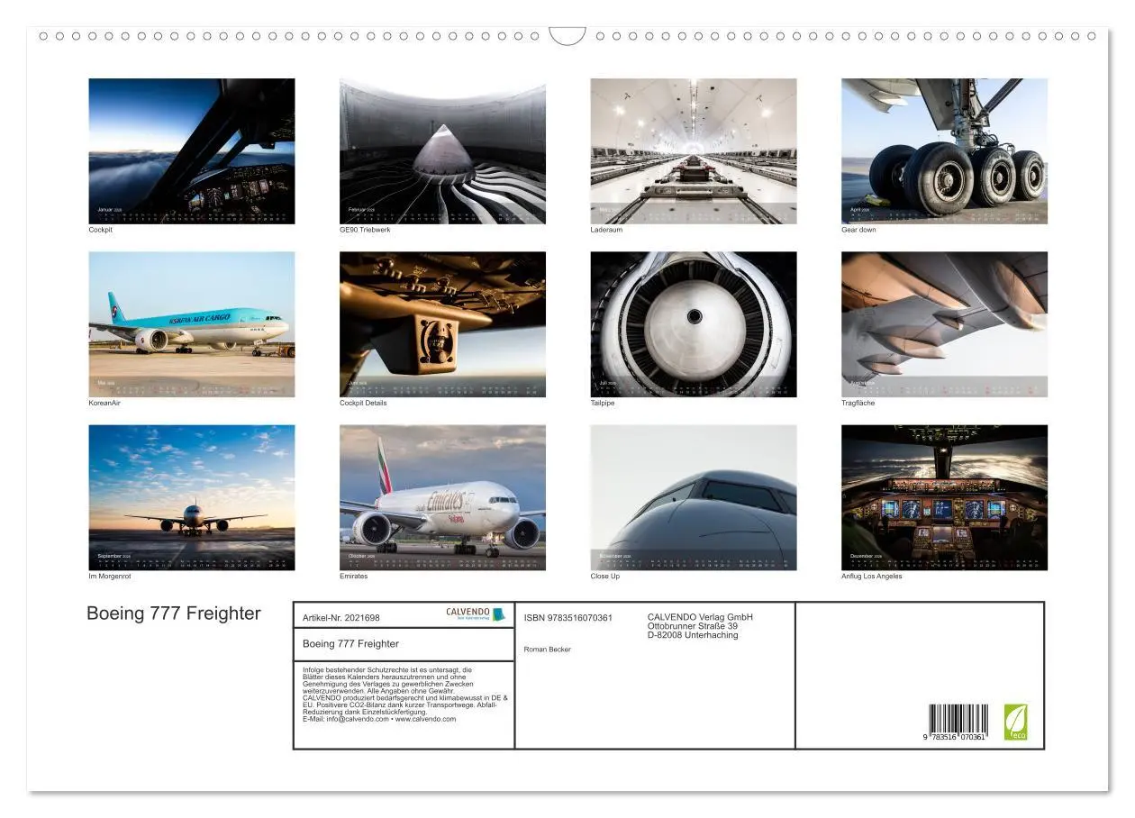 Bild: 9783516070361 | Boeing 777 Freighter (Wandkalender 2026 DIN A2 quer), CALVENDO...