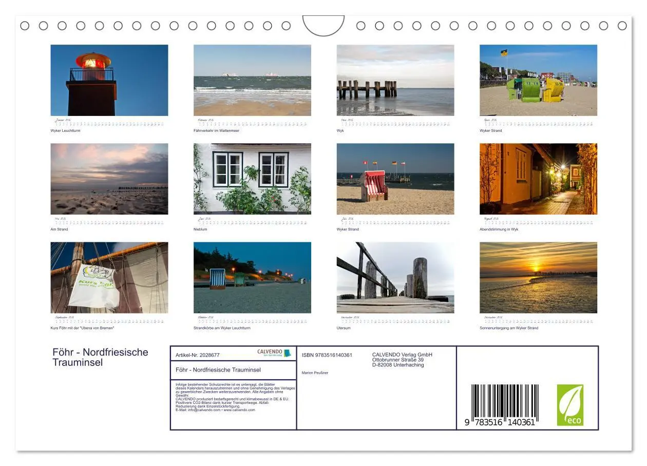Bild: 9783516140361 | Föhr - Nordfriesische Trauminsel (Wandkalender 2026 DIN A4 quer),...