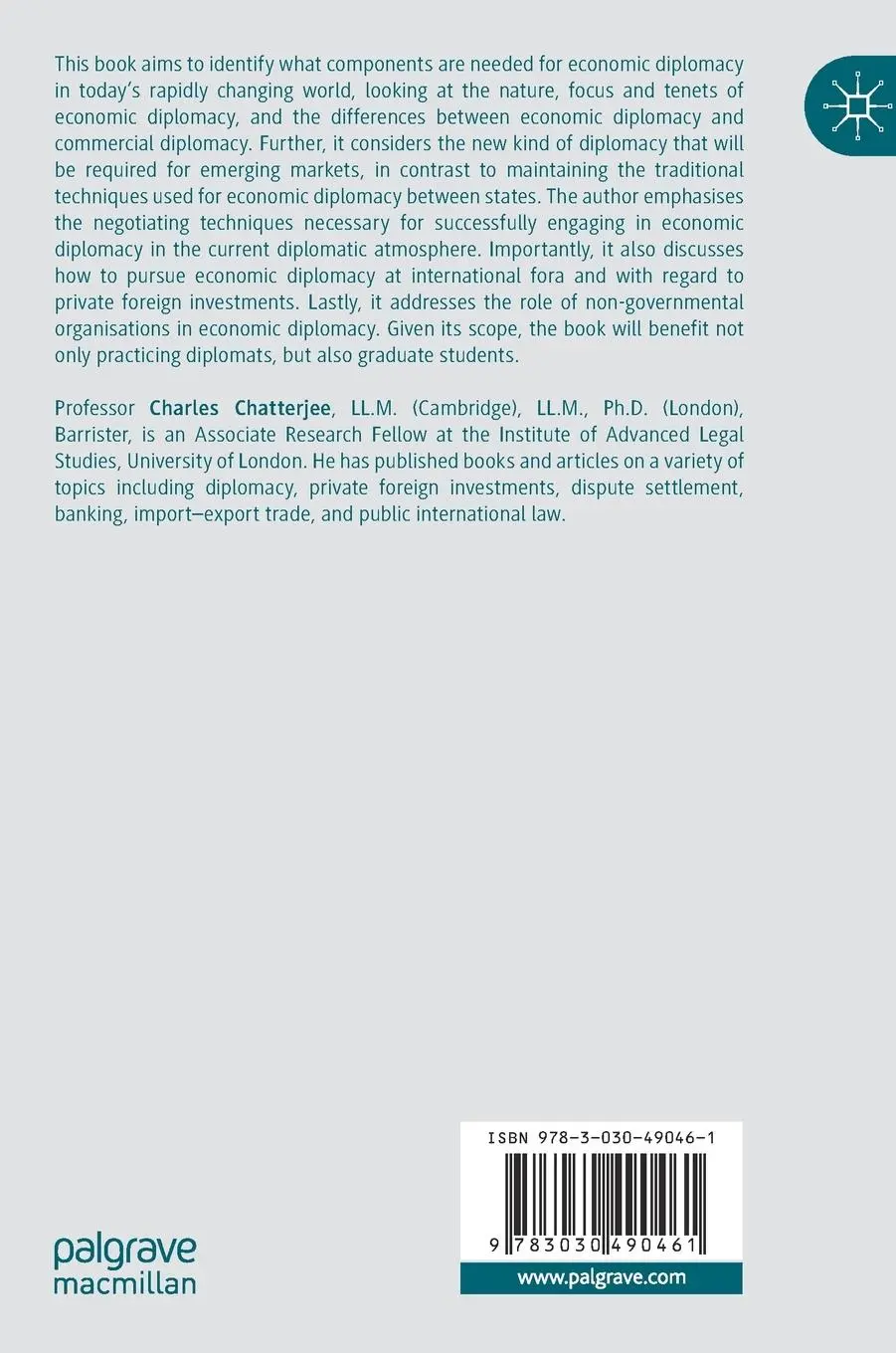 Rückseite: 9783030490461 | Economic Diplomacy and Foreign Policy-making | Charles Chatterjee | xv