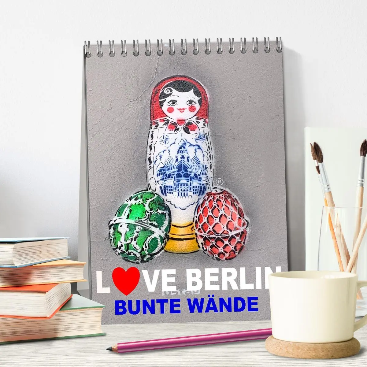 Bild: 9783516370461 | LOVE BERLIN - BUNTE WÄNDE (Tischkalender 2026 DIN A5 hoch),...
