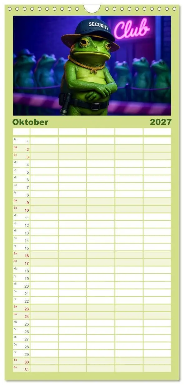 Bild: 9783594280461 | Familienplaner 2027 - Frosch bei der Arbeit- Dienst nach Vorschrift...