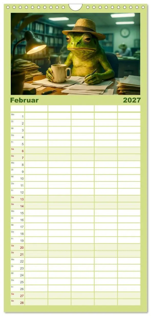 Bild: 9783594280461 | Familienplaner 2027 - Frosch bei der Arbeit- Dienst nach Vorschrift...