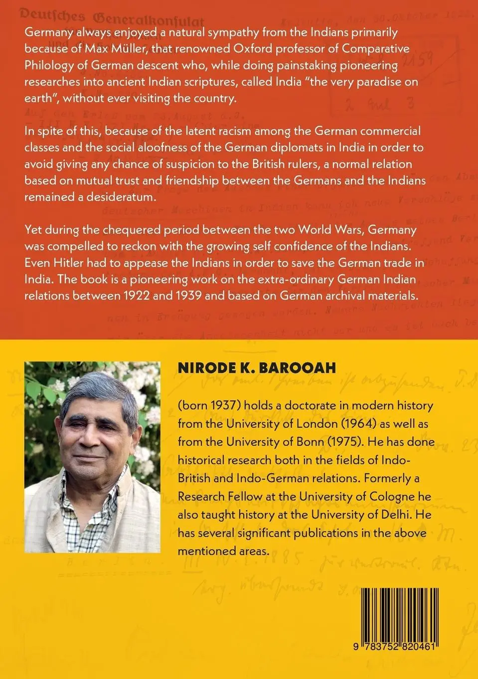 Rückseite: 9783752820461 | Germany and the Indians | Between the Wars | Nirode K. Barooah | Buch