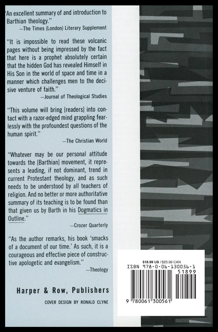 Rückseite: 9780061300561 | Dogmatics in Outline | Karl Barth | Taschenbuch | Englisch | 2020