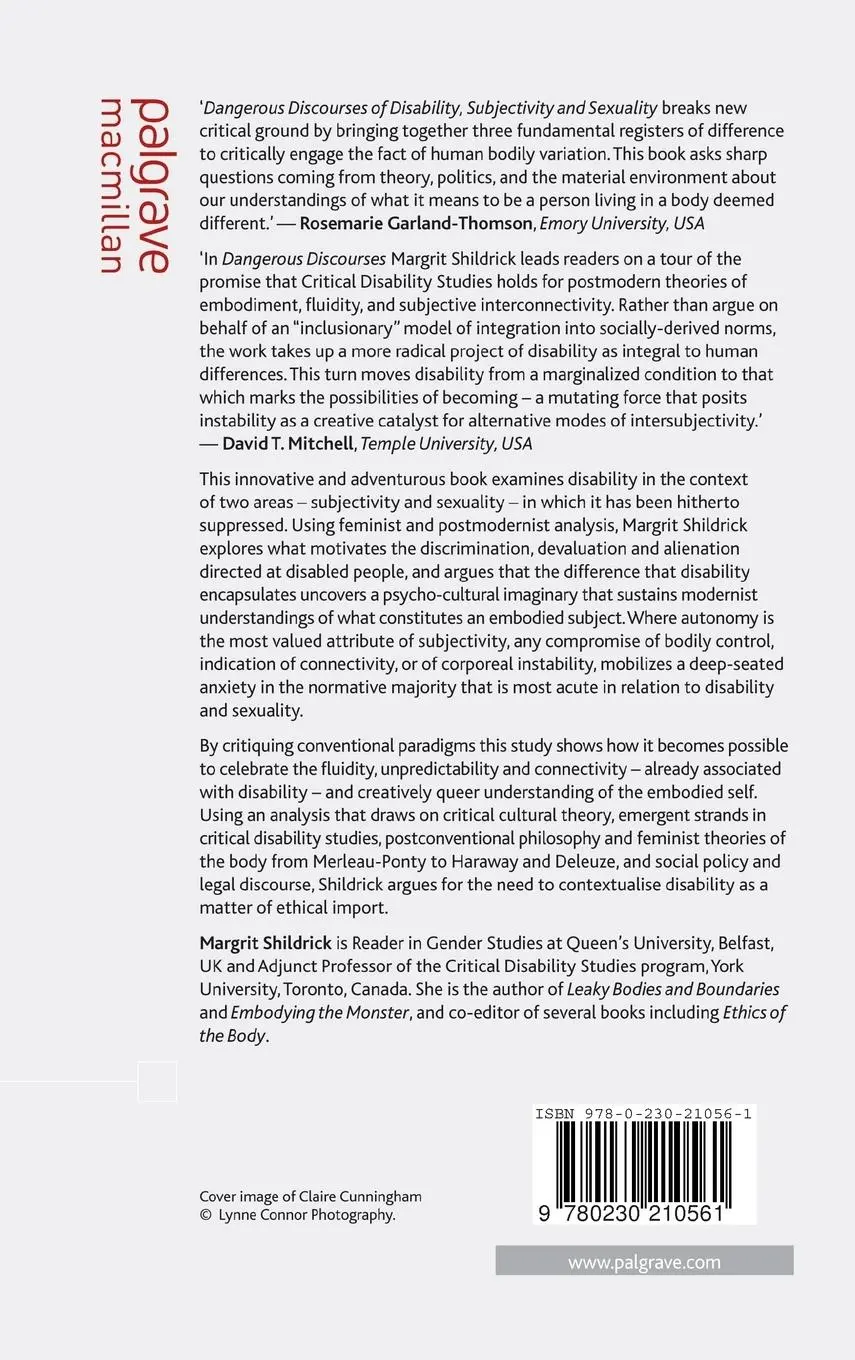 Rückseite: 9780230210561 | Dangerous Discourses of Disability, Subjectivity and Sexuality | Buch