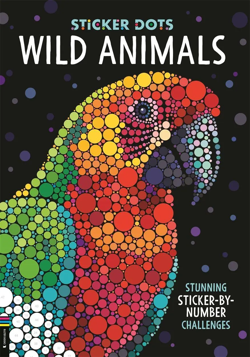 Cover: 9781837250561 | Sticker Dots: Wild Animals | Stunning Sticker by Numbers Challenges
