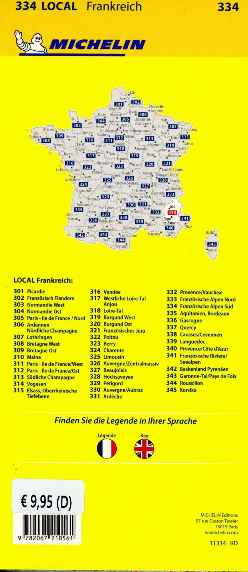 Bild: 9782067210561 | Michelin Französische Alpen Süd | Michelin | (Land-)Karte | 1 S.