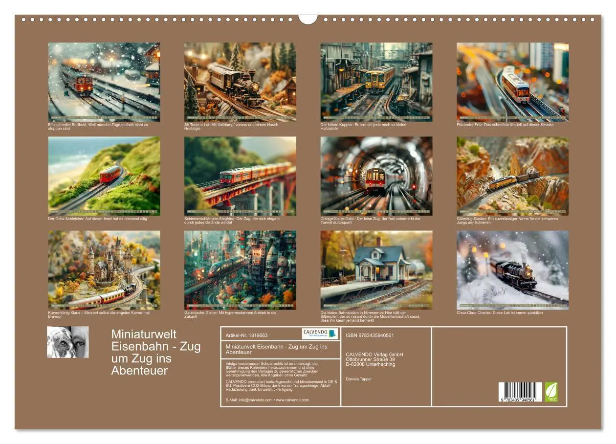 Bild: 9783435940561 | Miniaturwelt Eisenbahn - Zug um Zug ins Abenteuer (Wandkalender...
