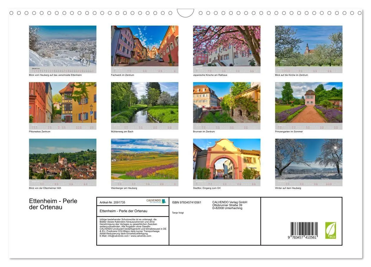 Bild: 9783457410561 | Ettenheim - Perle der Ortenau (Wandkalender 2026 DIN A3 quer),...