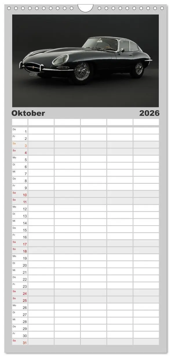 Bild: 9783516500561 | Familienplaner 2026 - Der schönste Sportwagen der Welt mit 5...