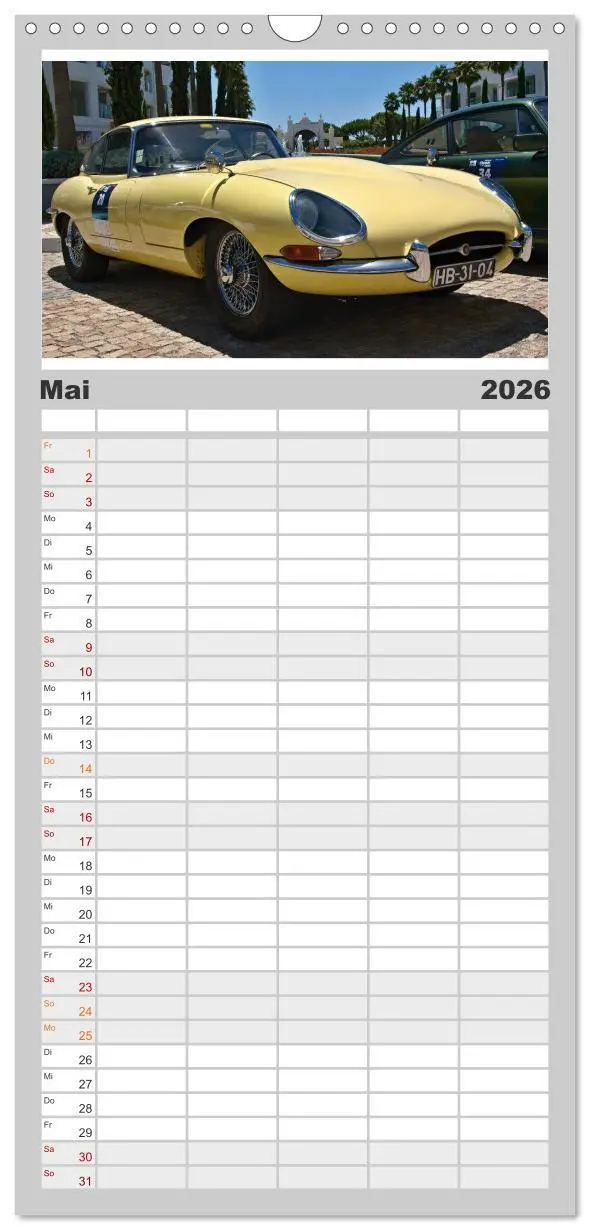 Bild: 9783516500561 | Familienplaner 2026 - Der schönste Sportwagen der Welt mit 5...