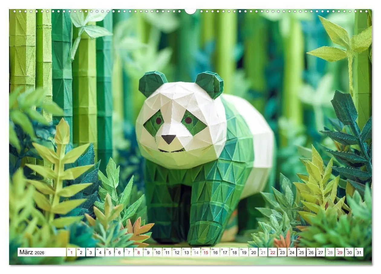 Bild: 9783516670561 | Origami Zoo - Bunter Tierkalender für Kinder und Familien...