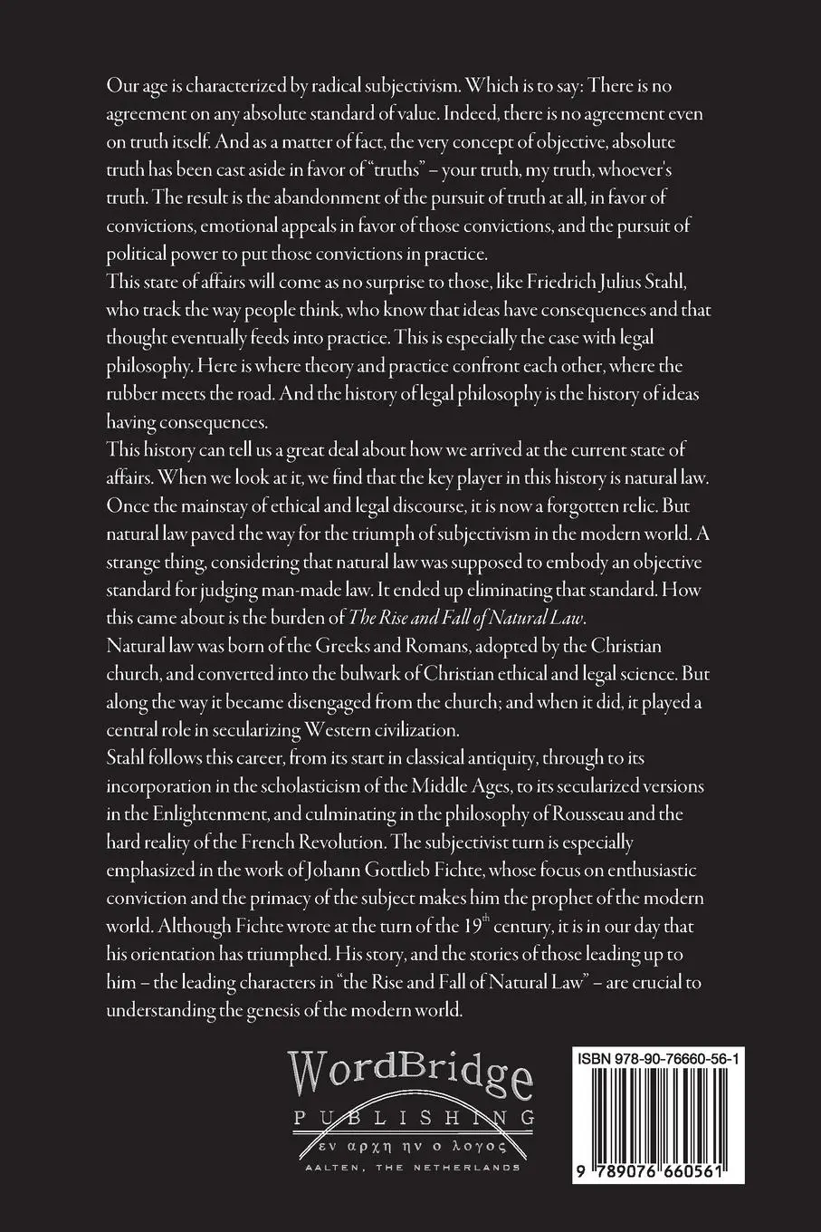 Rückseite: 9789076660561 | The Rise and Fall of Natural Law | Friedrich Julius Stahl | Buch