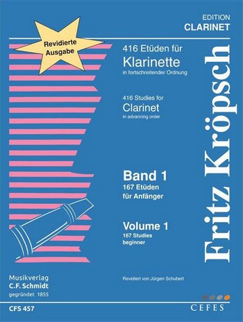 Cover: 9790500330561 | 167 Etüden für Klarinette Neuausgabe 2015 | Friedrich Kröpsch