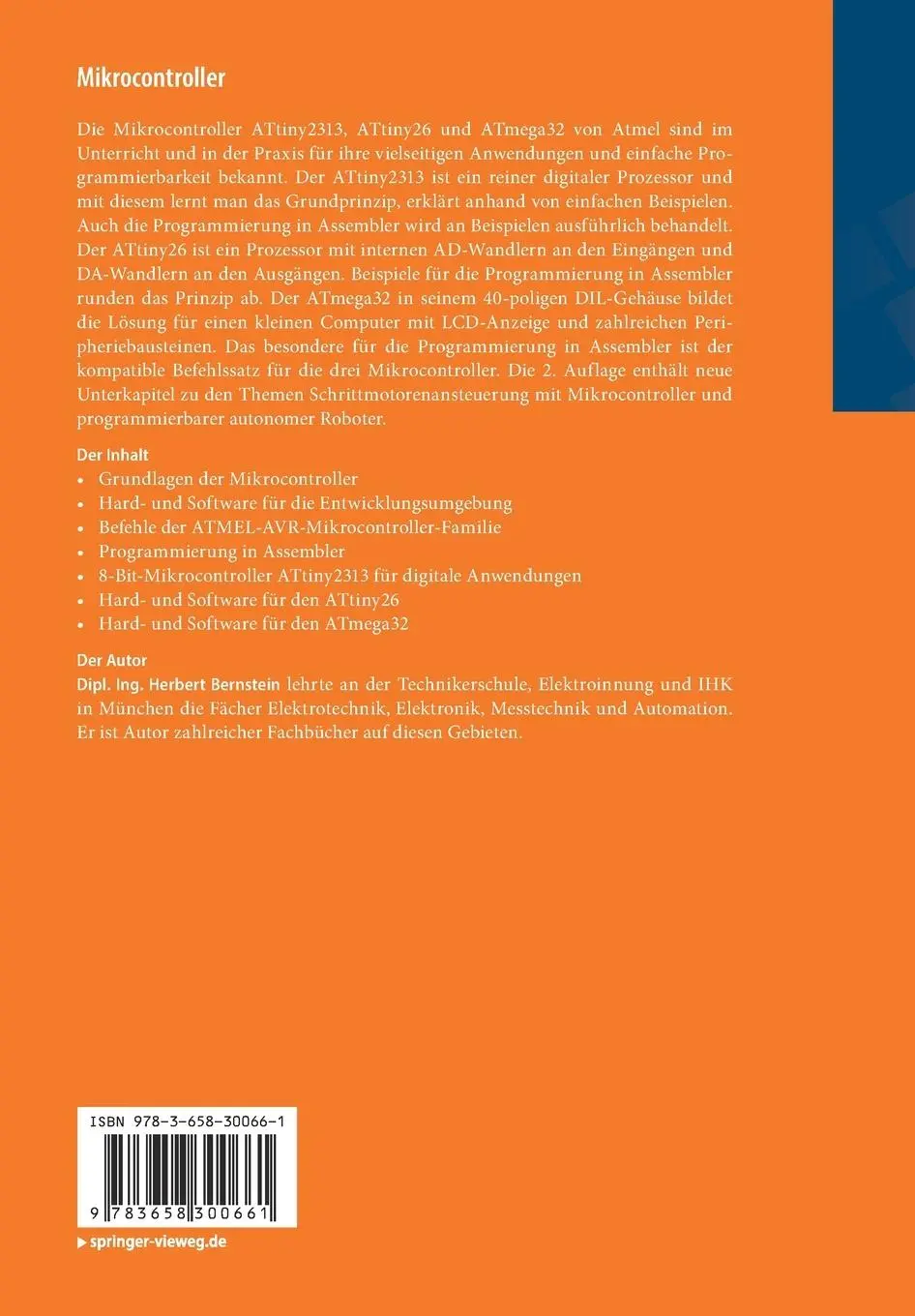 Rückseite: 9783658300661 | Mikrocontroller | Herbert Bernstein | Taschenbuch | xiv | Deutsch