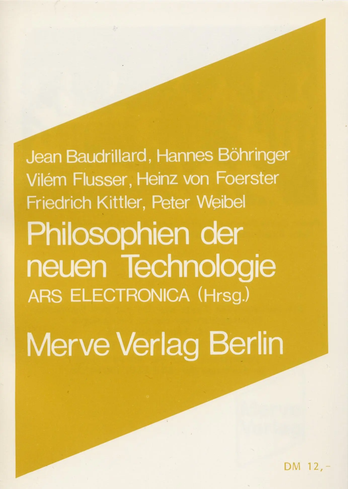 Cover: 9783883960661 | Philosophien der neuen Technologien | Baudrillard | Taschenbuch | 2008