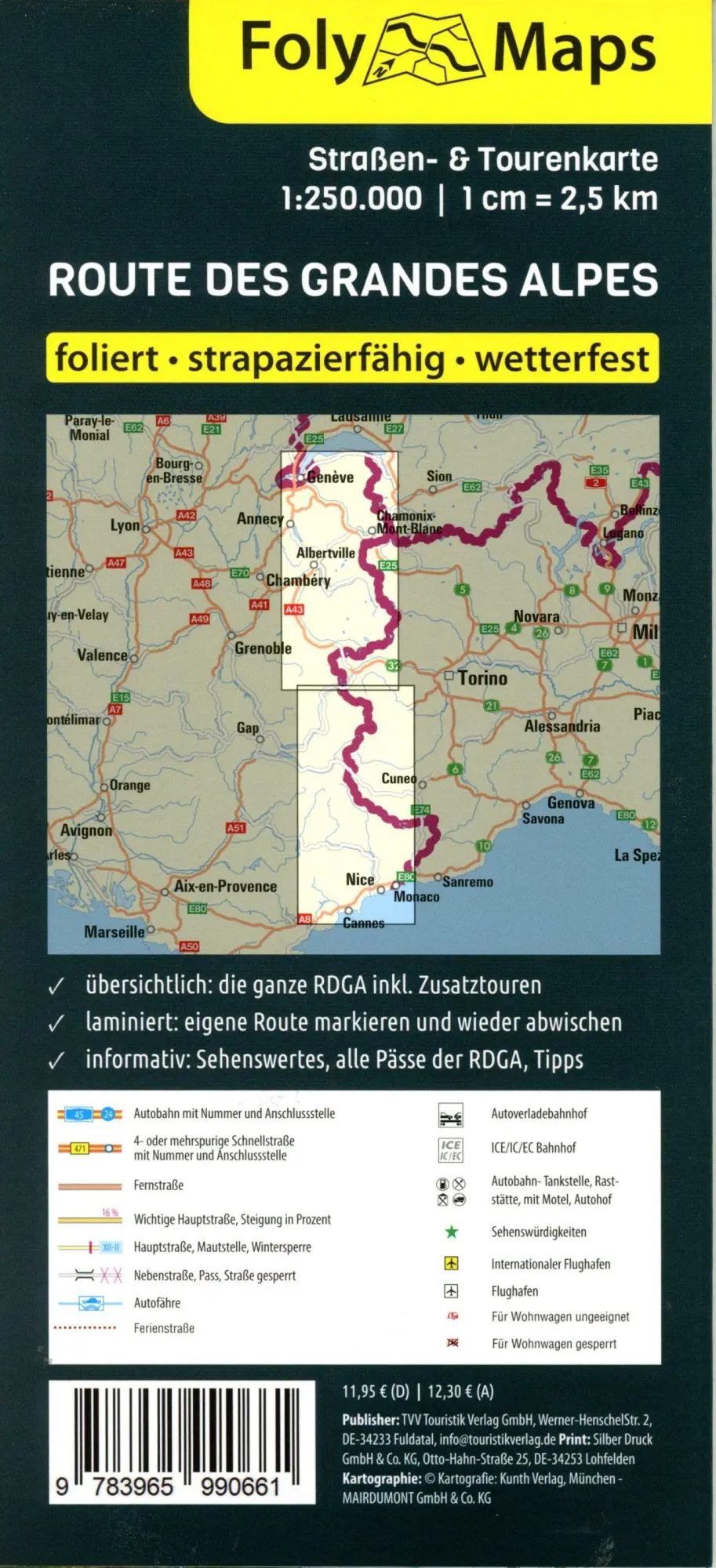 Bild: 9783965990661 | FolyMaps Route des Grandes Alpes Spezialkarte | GmbH (u. a.) | Deutsch