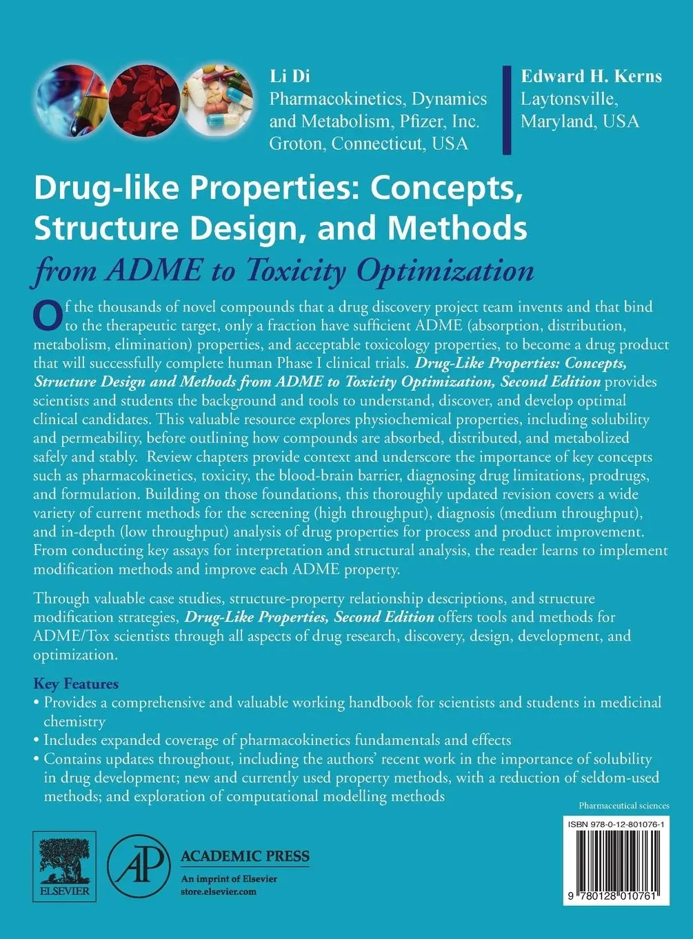 Rückseite: 9780128010761 | Drug-Like Properties | Li (Pfizer Di (u. a.) | Buch | Gebunden | 2016