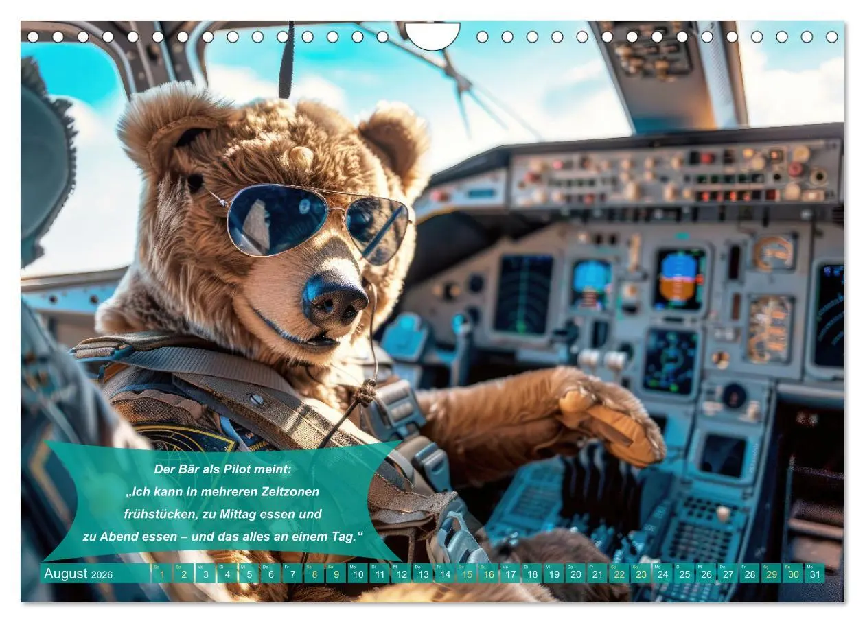 Bild: 9783457320761 | Der tierisch lustige Piloten-Kalender (Wandkalender 2026 DIN A4...