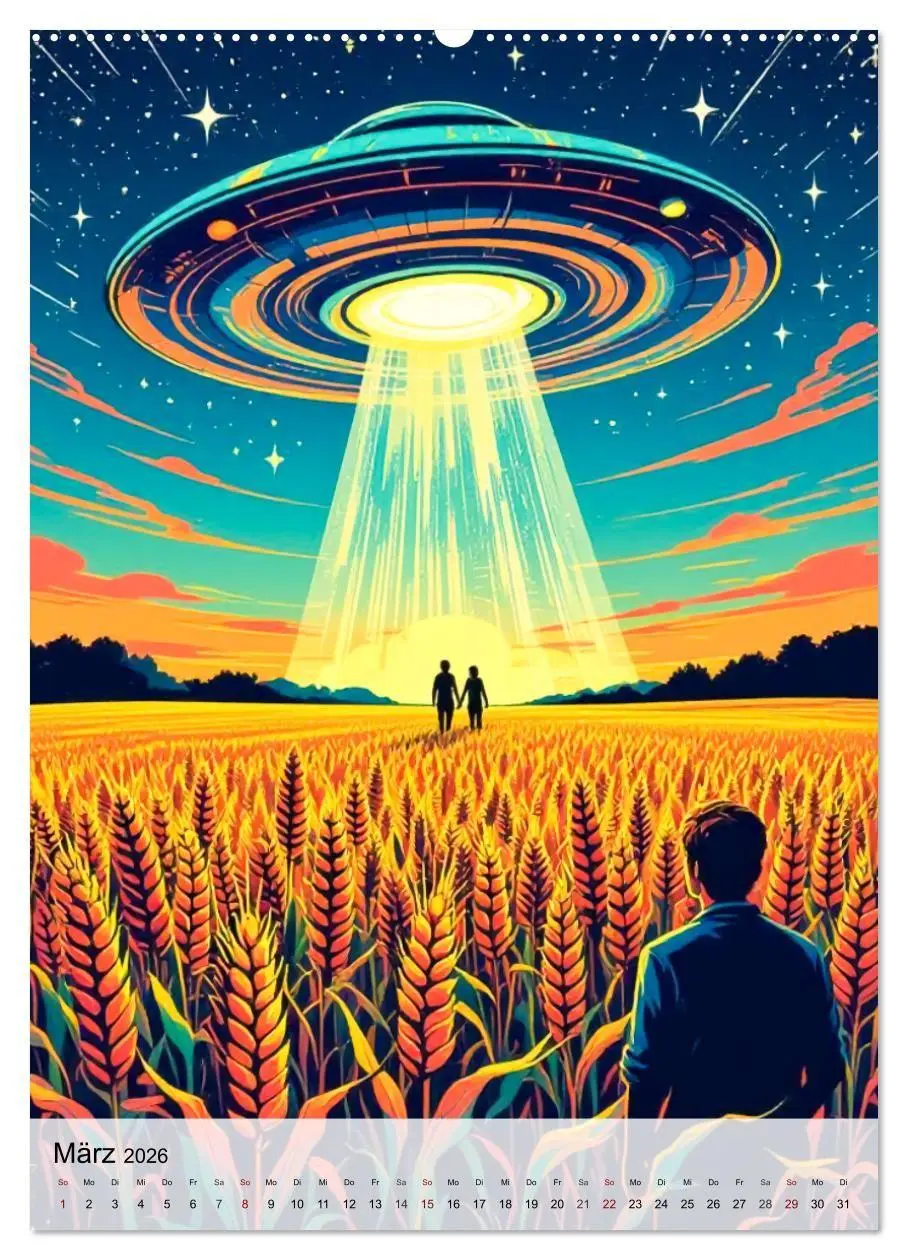 Bild: 9783516710861 | Wir sind nicht allein - UFO-Mythen (Wandkalender 2026 DIN A2 hoch),...