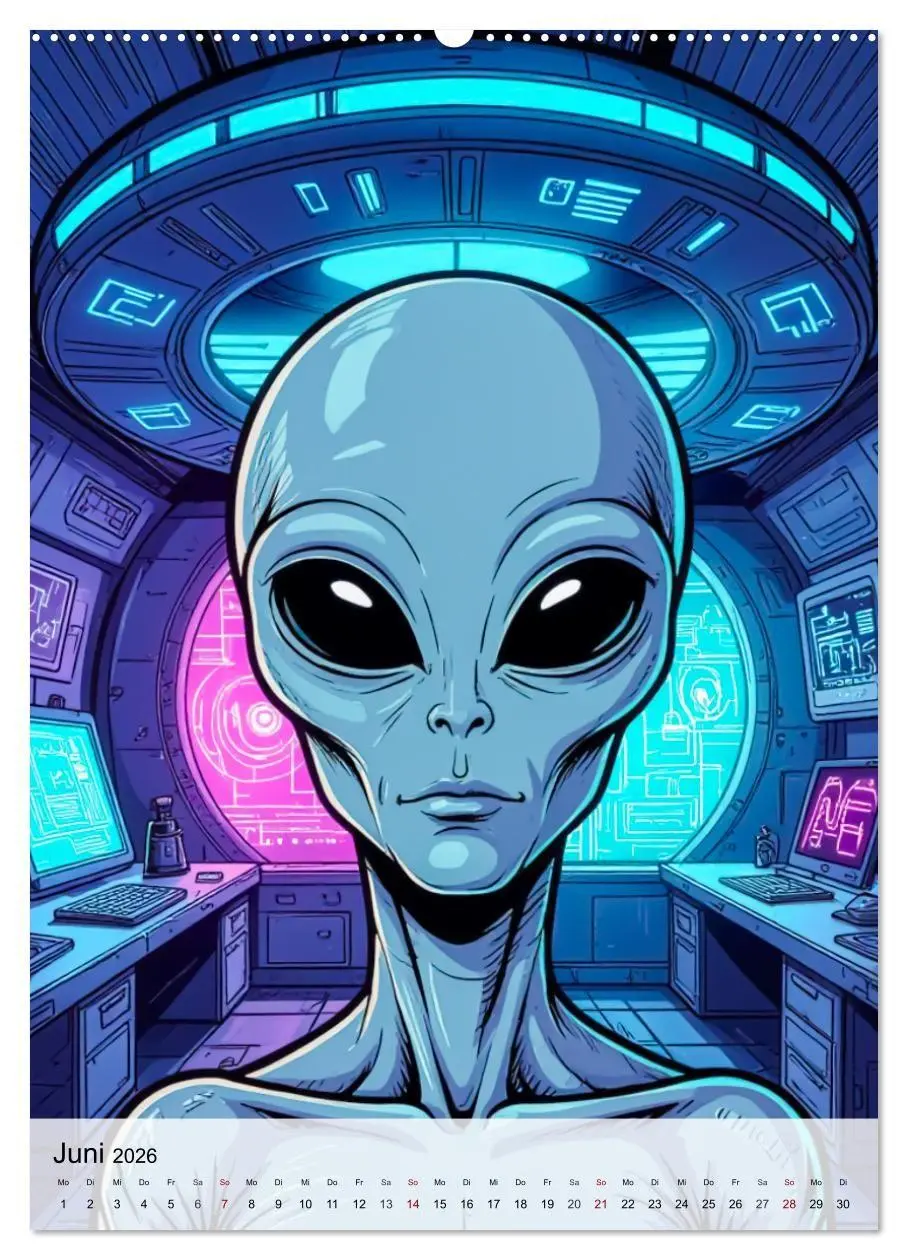 Bild: 9783516710861 | Wir sind nicht allein - UFO-Mythen (Wandkalender 2026 DIN A2 hoch),...