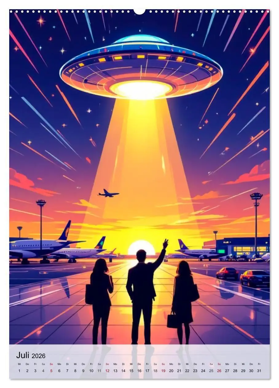 Bild: 9783516710861 | Wir sind nicht allein - UFO-Mythen (Wandkalender 2026 DIN A2 hoch),...