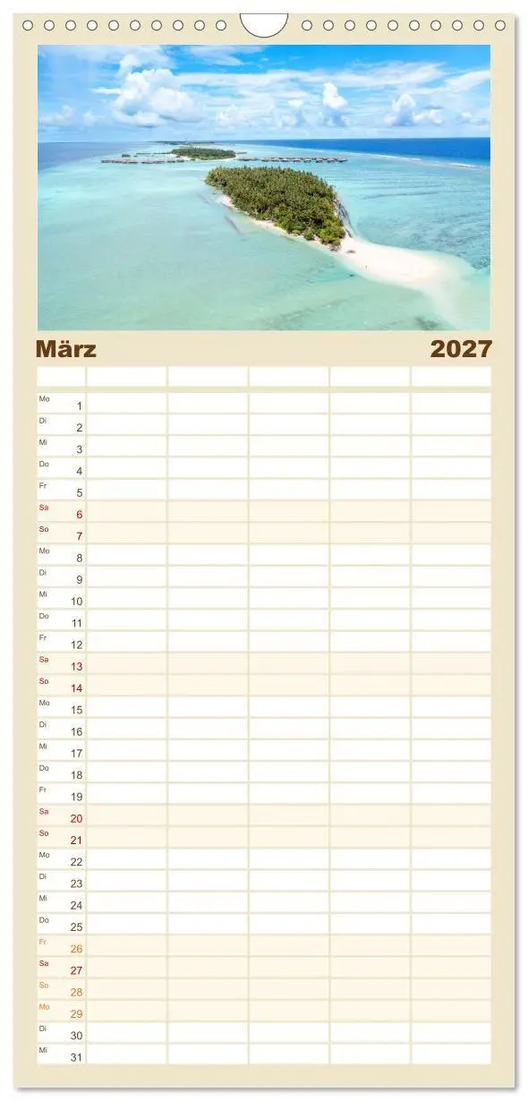 Bild: 9783594310861 | Familienplaner 2027 - Malediven, Perle im Indischen Ozean mit 5...