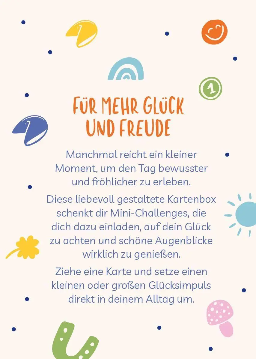 Rückseite: 9783845870861 | Glücks-Challenge | 50 Impulse für kleine Alltagsfreuden | Eva Jahnen