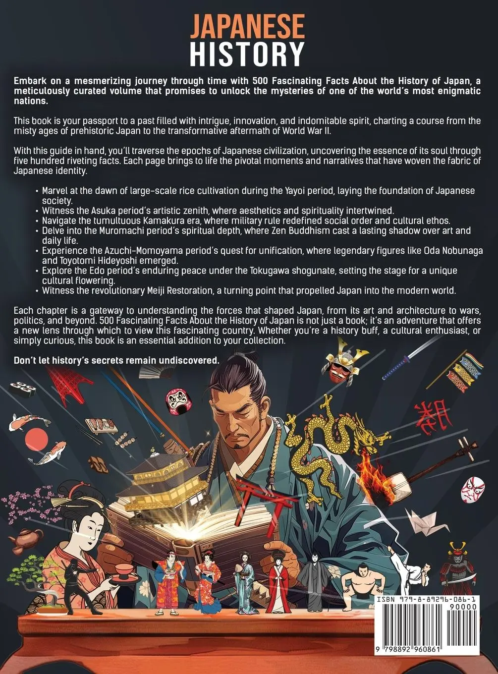 Rückseite: 9798892960861 | Japanese History | 500 Interesting Facts About Japan | Publications
