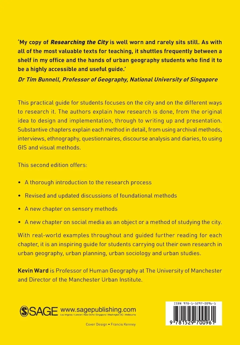 Rückseite: 9781529700961 | Researching the City | A Guide for Students | Kevin Ward | Taschenbuch