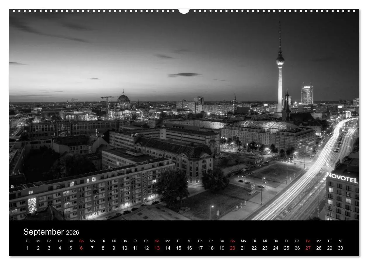Bild: 9783516180961 | Berlin Monochrome (Wandkalender 2026 DIN A2 quer), CALVENDO...