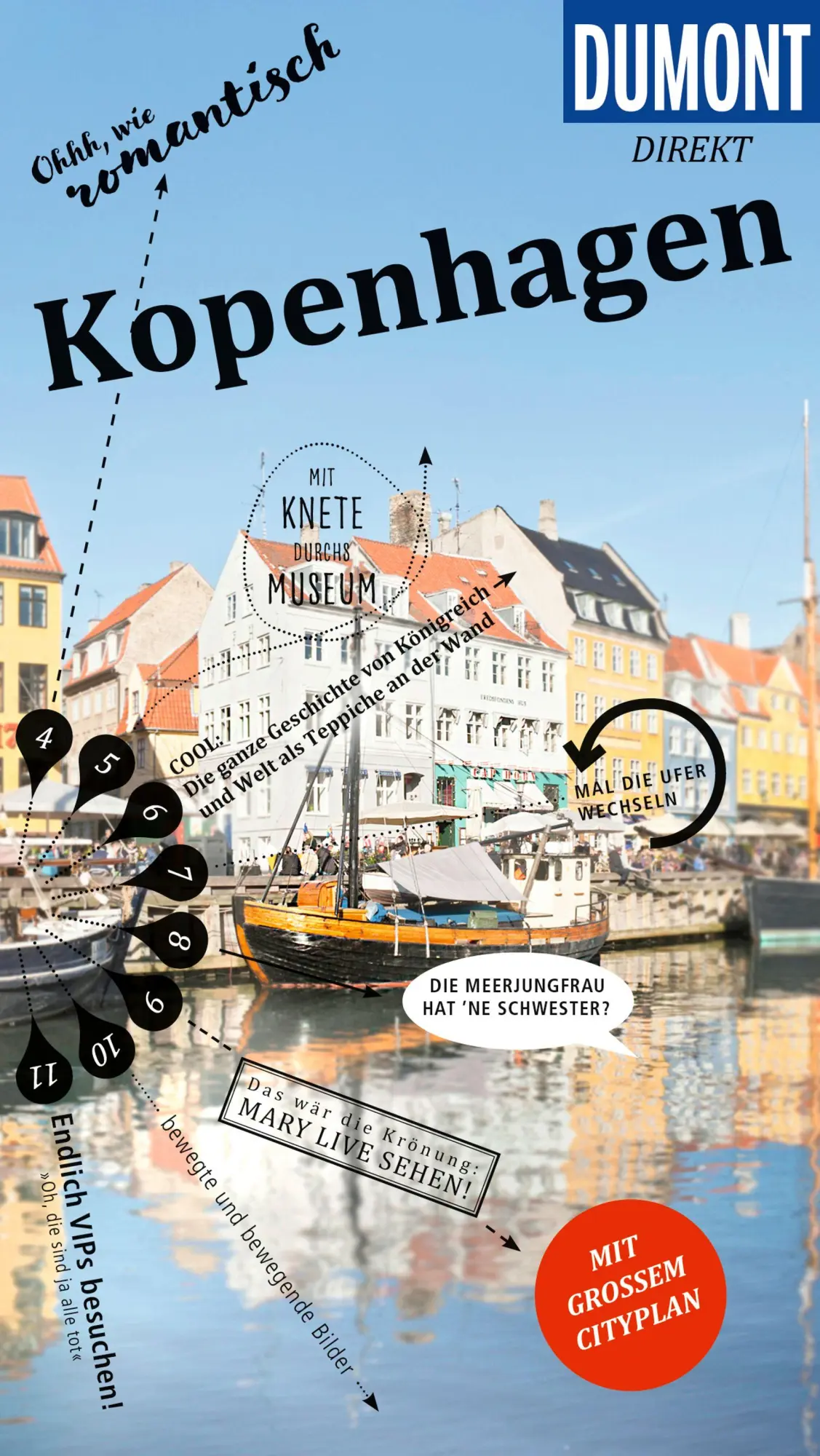 Cover: 9783616000961 | DUMONT direkt Reiseführer Kopenhagen | Mit großem Cityplan | Klüche